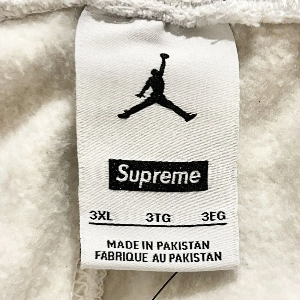 Supreme x Air Jordan Men’s Size 3XL Ash Grey Heavyweight Sweatpants Joggers